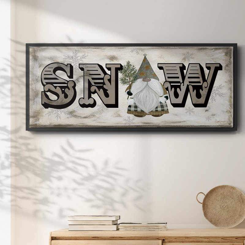 «Winter Wonderland Friend Snow», toile encadrée, H 12 po x l 30 po