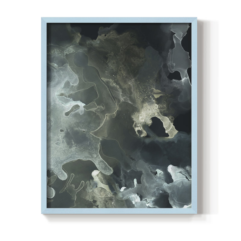 «Gilded Spector I», reproduction encadrée - bois massif, H 10 po x l 8 po, Bleu
