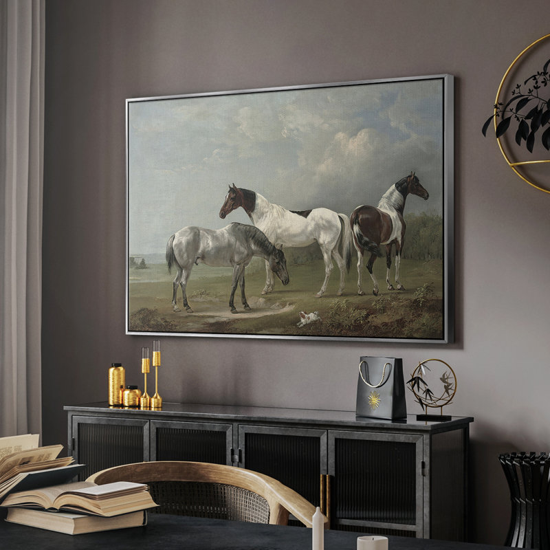 Animal rétro - XX, Toile argentée avec cadre flottant, H 25 po x l 37 po x P 2 po