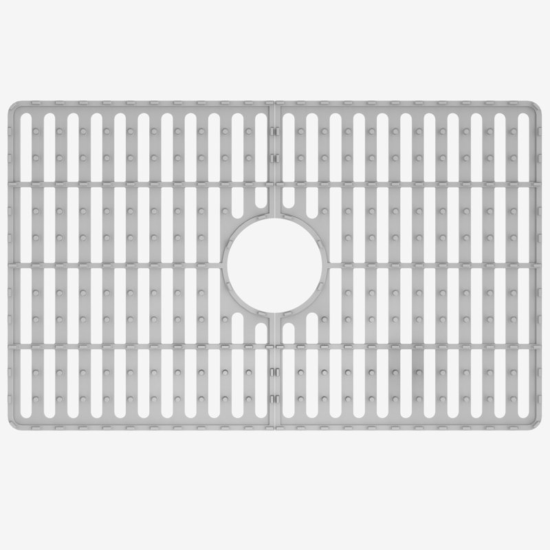 Silicone Grid Marigold Matte stone Rectangle Vessel Sink with Faucet, Gray