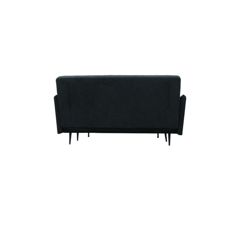 Causeuse convertible en tissu, Noir