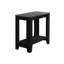Table d'appoint rectangulaire noire et grise, idéale pour le salon, design à deux niveaux avec espace de rangement supplémentaire, largeur 30 cm, style transitionnel, plateau en bois gris, poids 7,3 kg