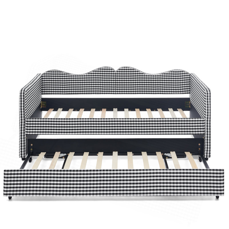 Upholstered Bed, Lit simple, Noir