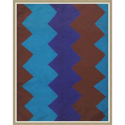 Blue Brown Print by Paule Marrot