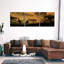 «African Animals Silhouette» par AfroArtistry Studio, reproduction d'art sur toile tendue 3 pièces-972342553