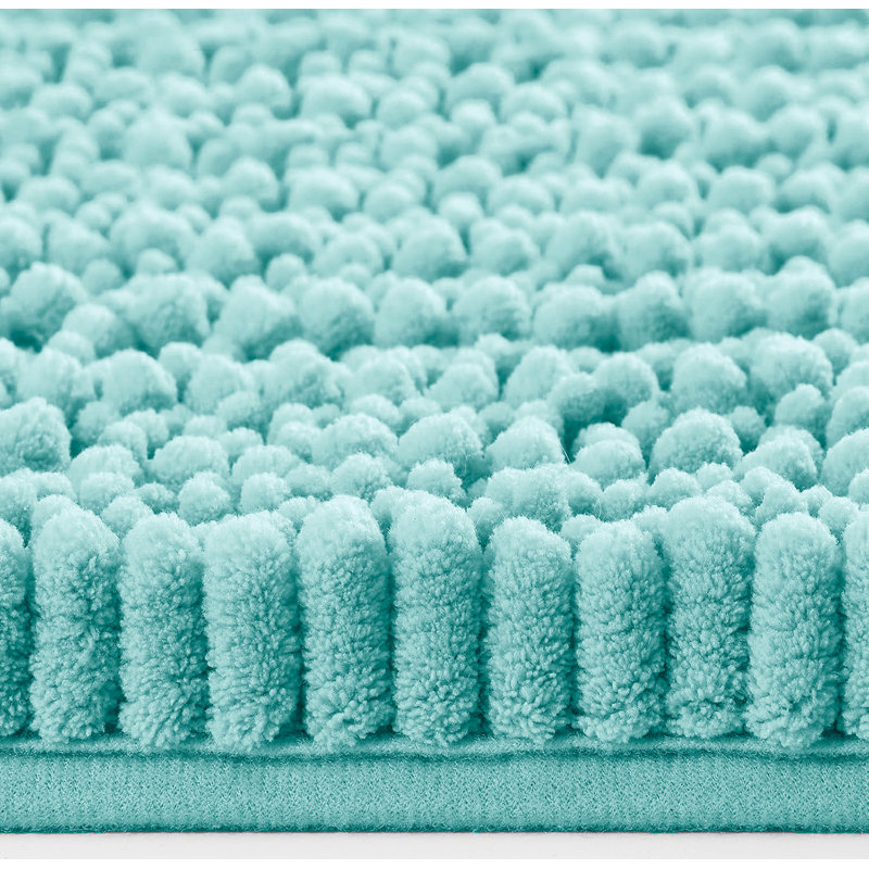 Tapis de salle de bain 27 po x 47 po, Bleu spa