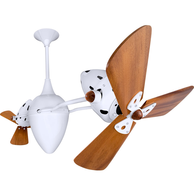 48" Ar Ruthiane 3 Blade Ceiling Fan, White