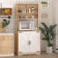 Garde-manger à 3 niveaux avec 2 portes, rangement de cuisine autoportant
