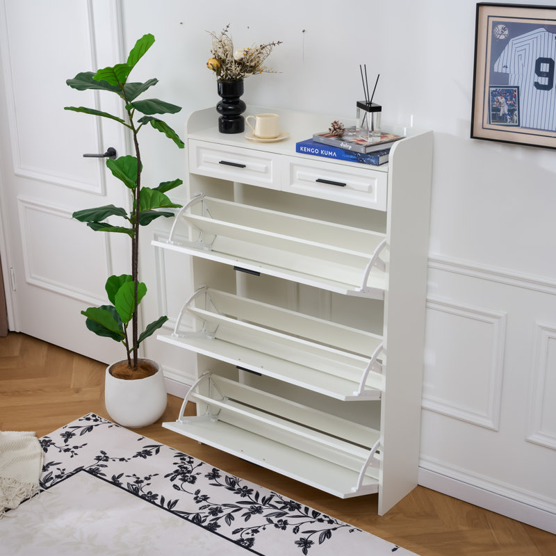 Rangement à chaussures spacieux et moderne en MDF, style compact pour le vestibule