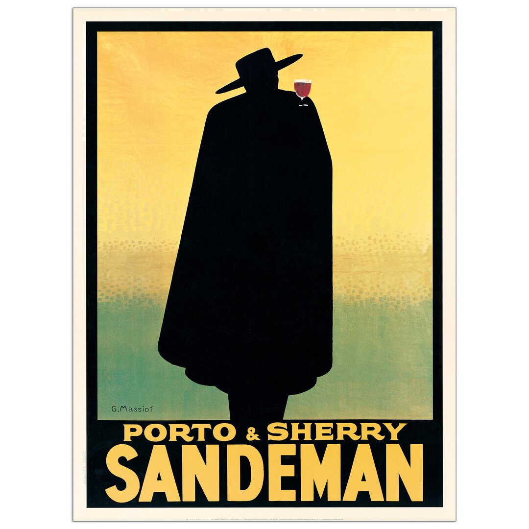 Wandbild „Sandeman Porto & Sherry" von Massiot, Retro-Werbung