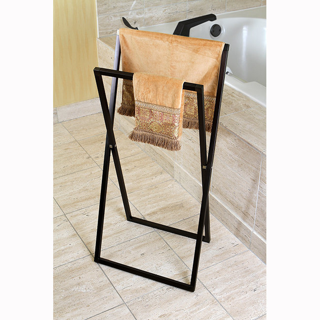 Kingston Brass Edenscape Freestanding X-Style Towel Rack, Brushed Nickel