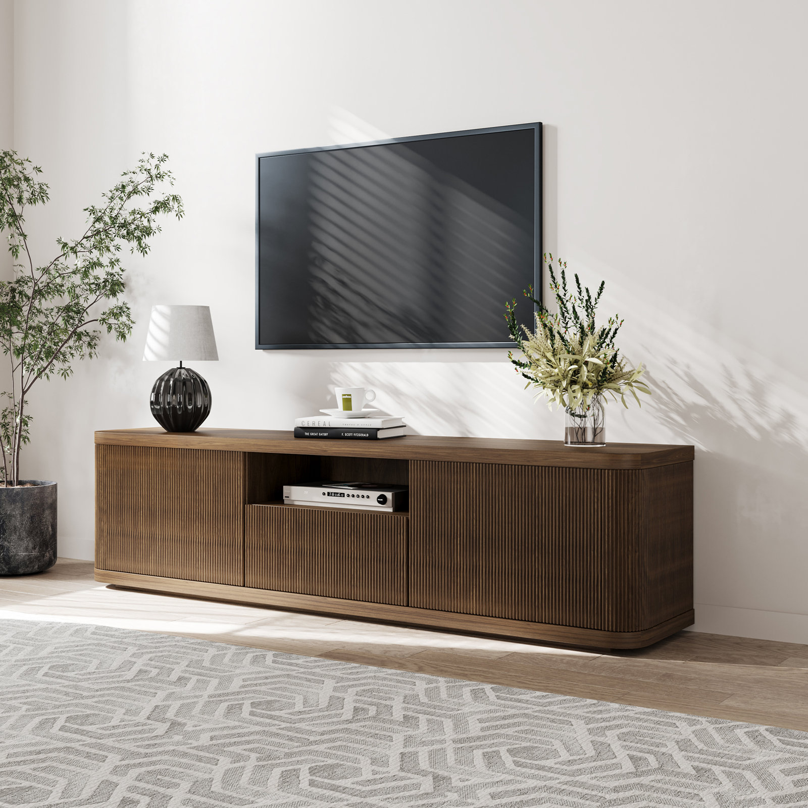 79" Walnut TV Stand