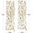 Gold Aluminum Metal Coral Inspired Home Wall Decor, Set of 2 11"W, 33"H-222709034