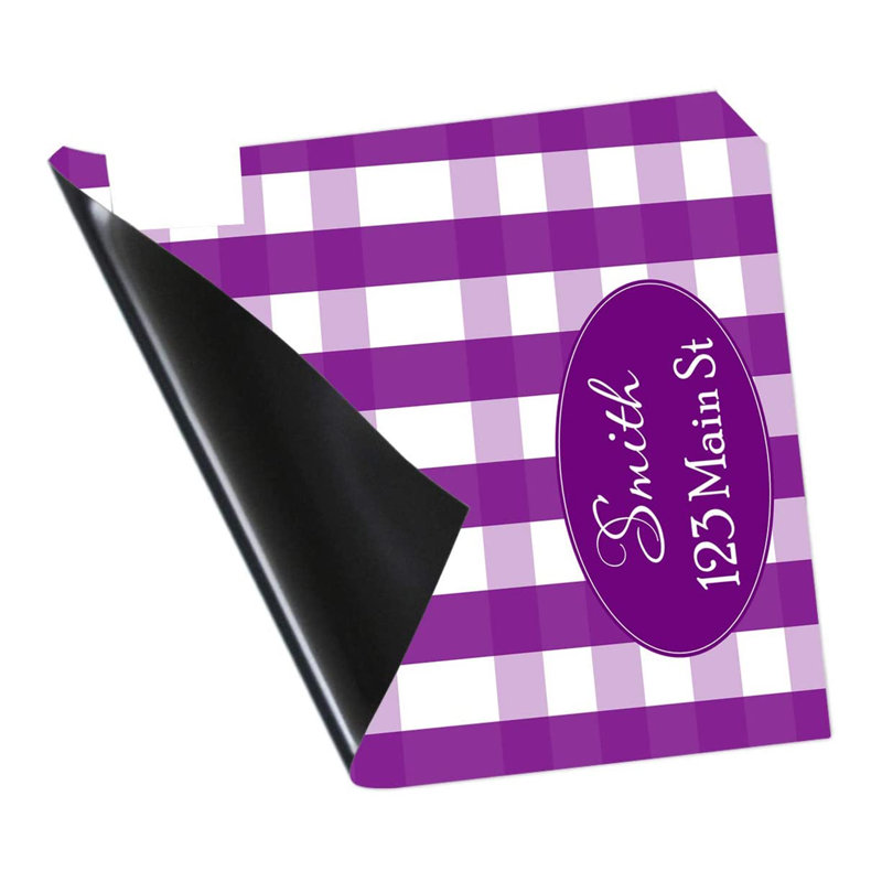 Housse de boîte aux lettres à carreaux personnalisée, Mauve