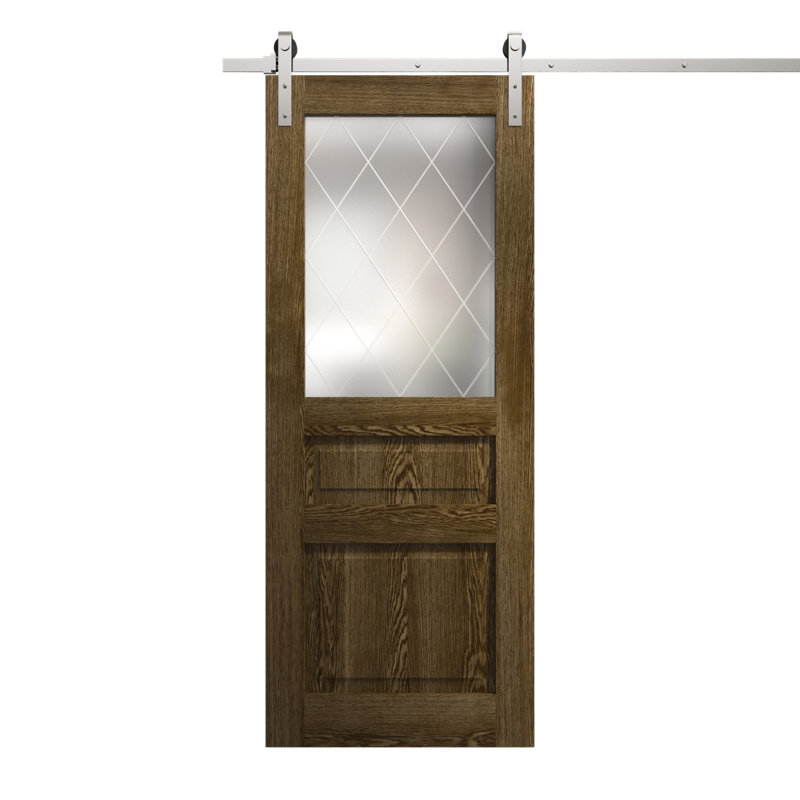 Porte de grange moderne | Ego 5011 | Ensemble de quincaillerie lourde Silver Rail Track | Portes intérieures solides