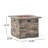 32'' Square Fire Pit, 40,000 , Grey Concrete Top, Lightweight Form Design