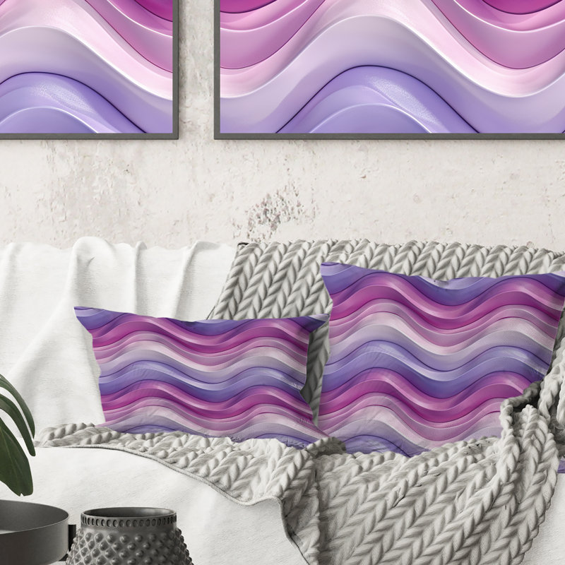 Coussin lombaire mauve rétro Wave - mauve
