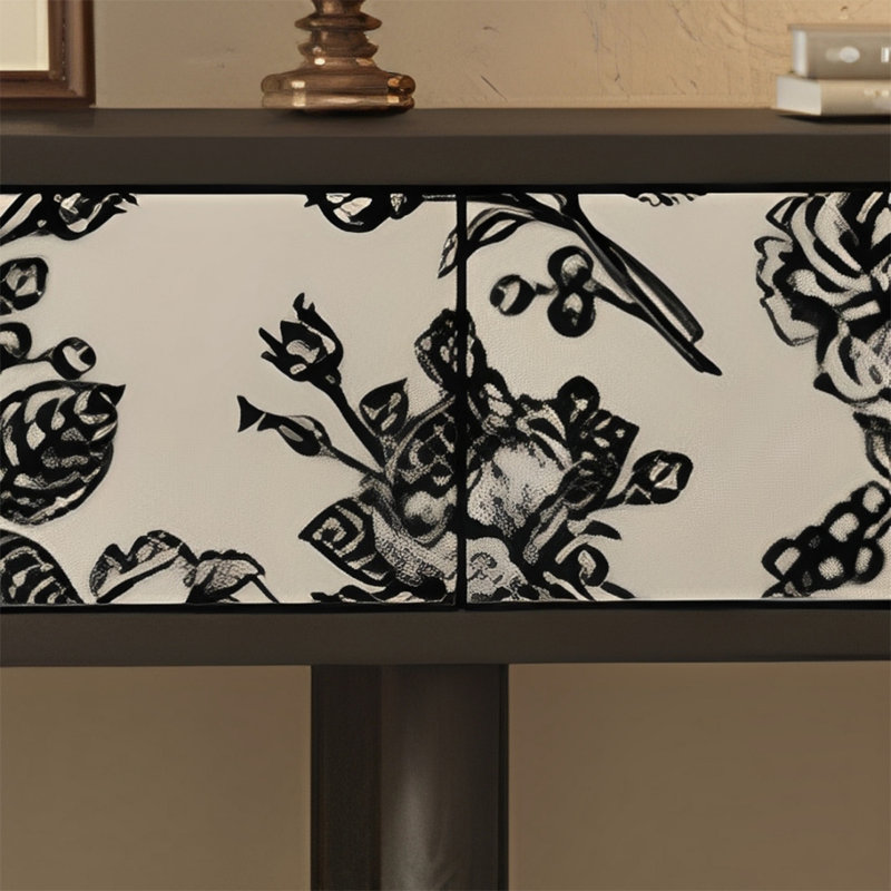 Console rétro avec 2 tiroirs, H 31,5 po x l 47,24 po x P 15,75 po