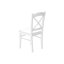 Chaise de salle à manger, ensemble de 2, côté, cuisine, salle à manger, blanc, pieds en bois, transitionnel