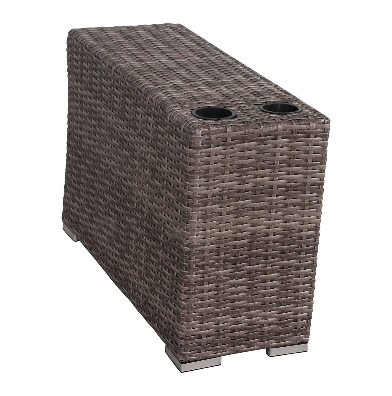 4-Person Sunbrella® Patio Seating Group, Sunbrella Canvas, Mixed Gray