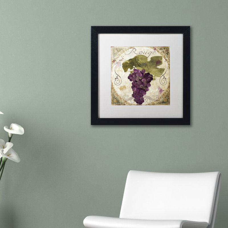 Jadaya «Tuscany Table Rouge», impression encadrée, H 11 po x l 14 po x P 0,5 po, Blanc, Toile avec cadre brun