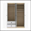Élégante garde-robe à 4 portes avec plusieurs options de rangement pour votre chambre à coucher