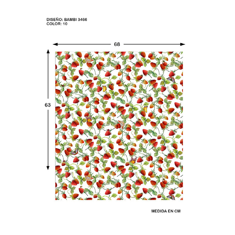 Samiyah 10m x 68cm Matte Roll, White/Red