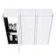 Unité de rangement latérale pour salle de bain, 12 po, fixation murale, 3 portes à fermeture en douceur, moderne, blanc, armoire amplement ajustée 12 po, assez moderne-1505764773