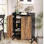 Rangement à chaussures à 5 niveaux pour vestibule - Armoire brune et blanche 29,52 po avec portes, conception anti-poussière pour la maison-1110145093