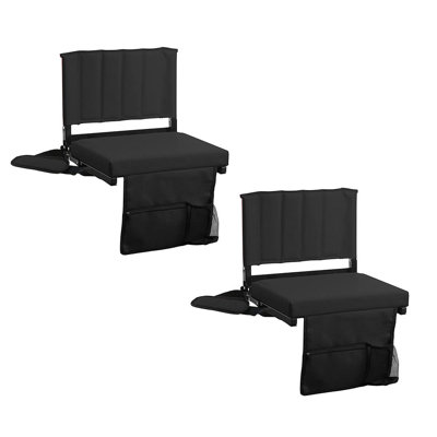 Briell Folding Stadium Seat with Cushions -  Arlmont & Co., 7E193772166D4541BE0BEB22E17AEA7D