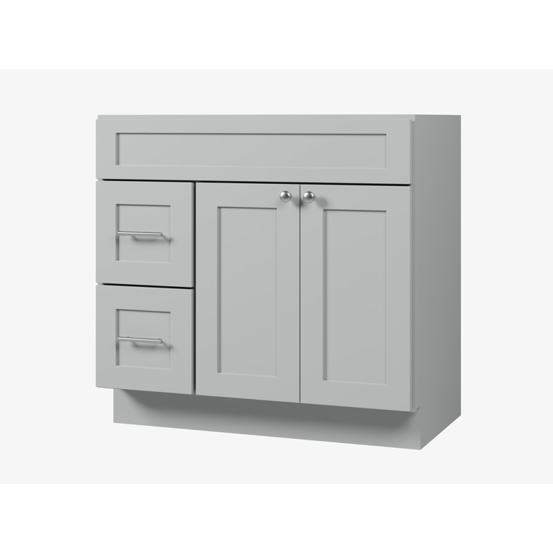 Meuble-lavabo de 36 po avec tiroir de gauche Disar, Gris
