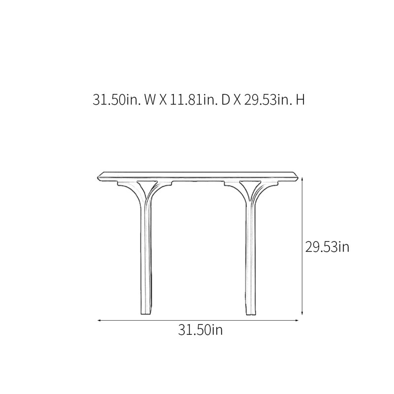 Console Modern Minimalist Art, Brun, H 29,53 po x l 31,5 po x P 11,81 po