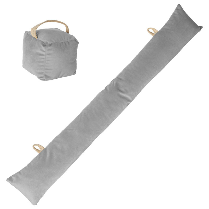Velvet Draught Excluder, Grey