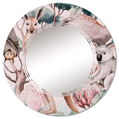 Australian Kangaroos In The Wild - Traditional Wall Mirror