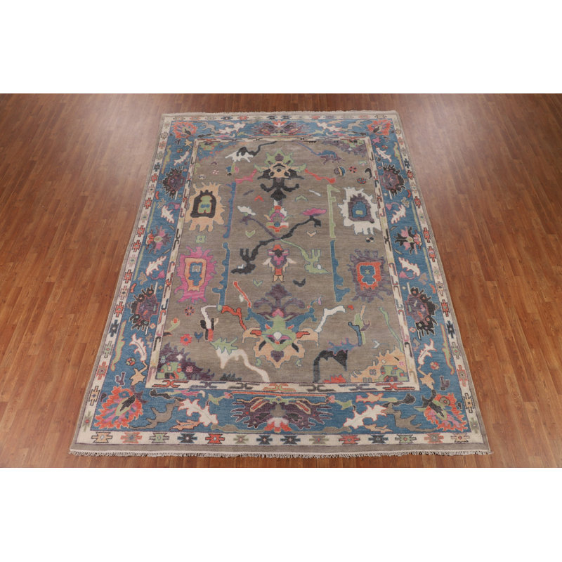 Tapis unique 11 pi 9 po x 8 pi 9 po Eroftei - beige et ivoire