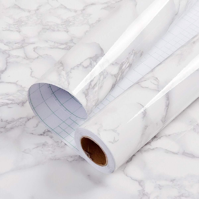 Elegant Marble Self-Adhesive Vinyl - Waterproof Countertop & Furniture Renewal
