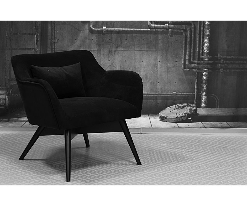 Pepi Upholstered Armchair, Black