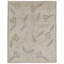 Wool Floral Area Rug in Gray