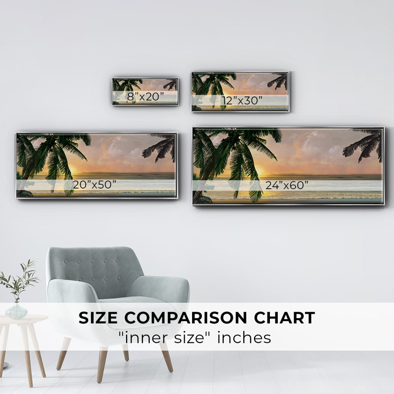 " Sunset Cove I ", 24" H x 60" W x 1.5" D, Silver
