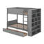 Lit superposé simple au-dessus de simple avec tiroirs et armoire-1429425984