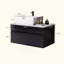 Meuble-lavabo flottant mural 31,5 po avec lavabo vasque en céramique et rangement