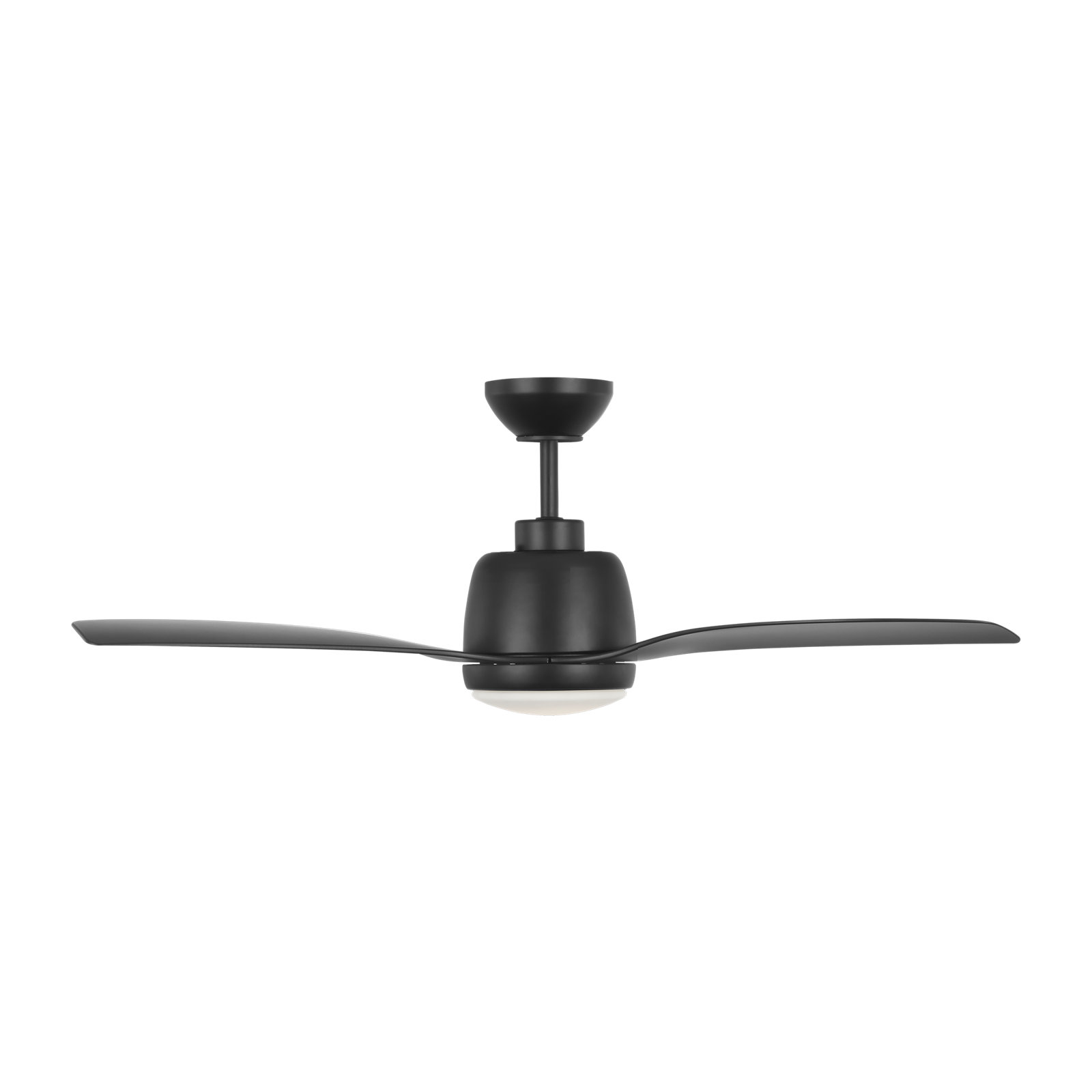 44'' Ceiling Fan with LED Light Kit, Matte Black, Matte Black, 12.18" H x 44" W x 44" D