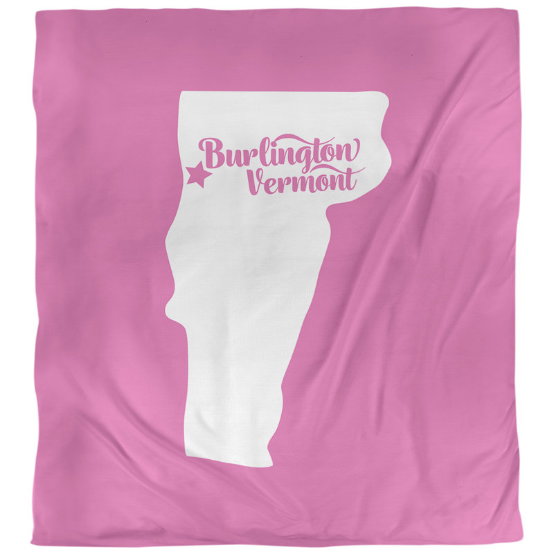 Housse de couette réversible simple burlington vermont, Housse de couette simple TG, Rose, Microfibre