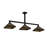 Tinyah 3 - Light Craftsman Brown Pool Table Lights Pendant