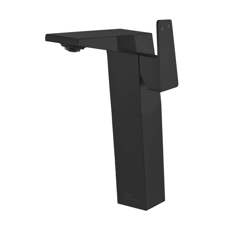 Robinet de salle de bain Carre, Noir mat