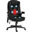 6 chaises vibrantes avec chaleur, dossier inclinable, siège rembourré et réglable, bureau de massage vibrant noir