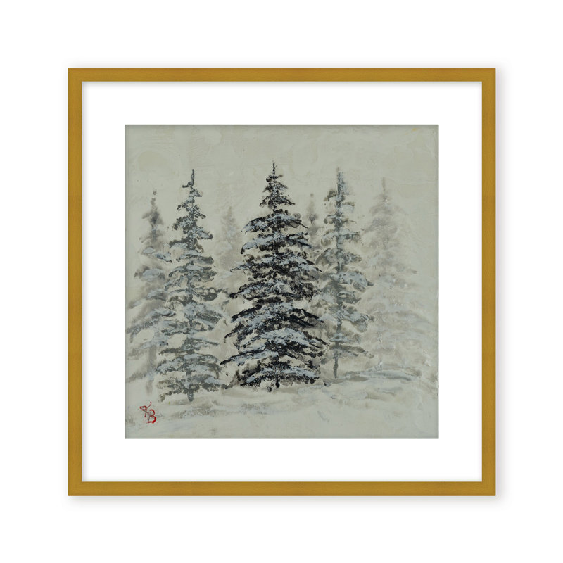 Nature Inspired "Serene Grove" Canvas Wall Art By , 30" H x 30" W, Framed Print, Beige