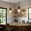 Luminaire suspendu en dôme martelé 1 lumière Kitchrn