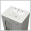 Meuble-lavabo 24 po avec lavabo, meuble-lavabo avec deux tiroirs et porte, tablette réglable, bois massif et panneau de fibres à densité moyenne, gris-693915575