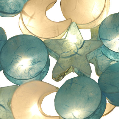 Shallon LED Handmade Paper Suns Stars and Moons String Light